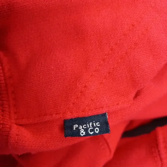 Retro Pacific & Co Surf Shop Red Pullover Hoodie Unisex Large - Picture 13 of 14